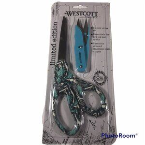 Westcott Limited Edition 2 Piece Blue 8” Scissors and Snip New
